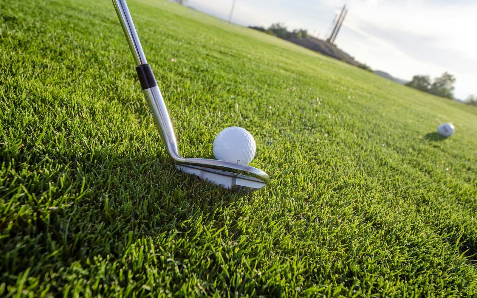 Golf course at golden hour