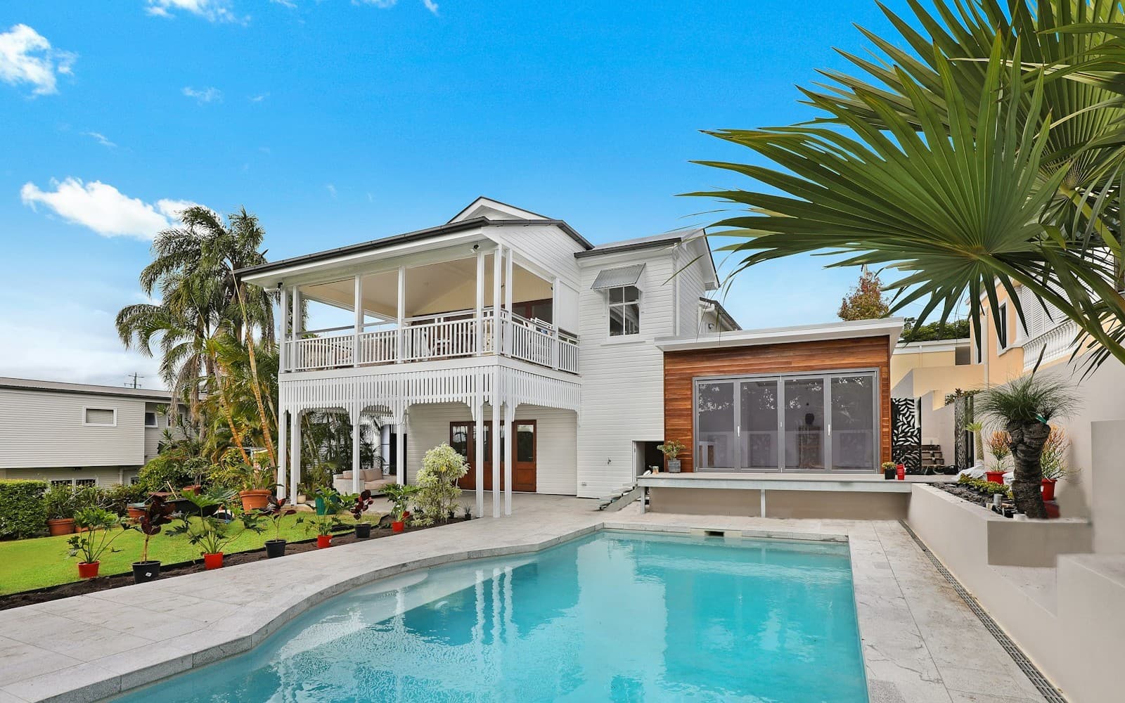 Luxury modern home with pool