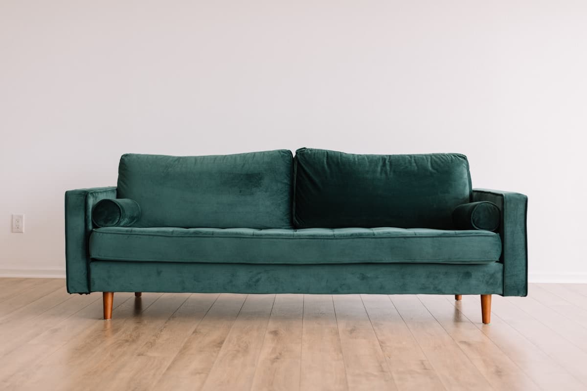 Sofa matching the room palette